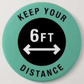 保距離 缶バッジ (正面)