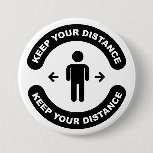 保距離 缶バッジ (正面)