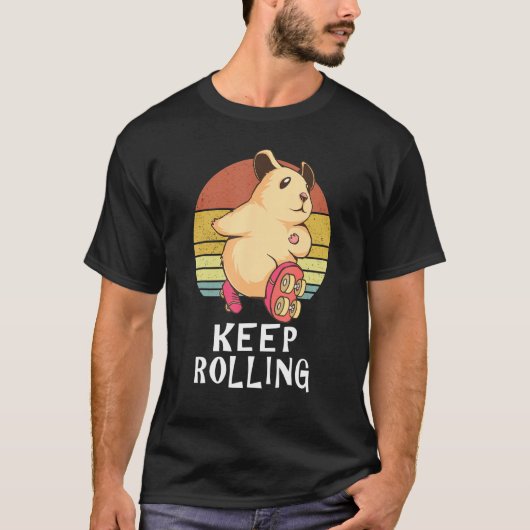 保転がのスケートで滑る Tシャツ (正面)