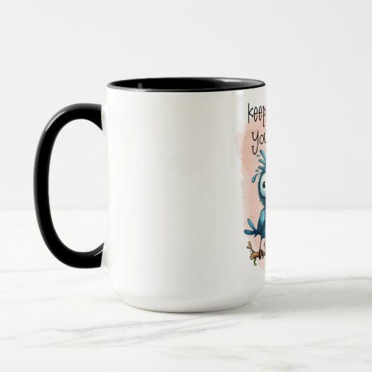 保転が目の熱狂する鳥 マグカップ (左)