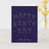 保輝く カード (黄色い花)