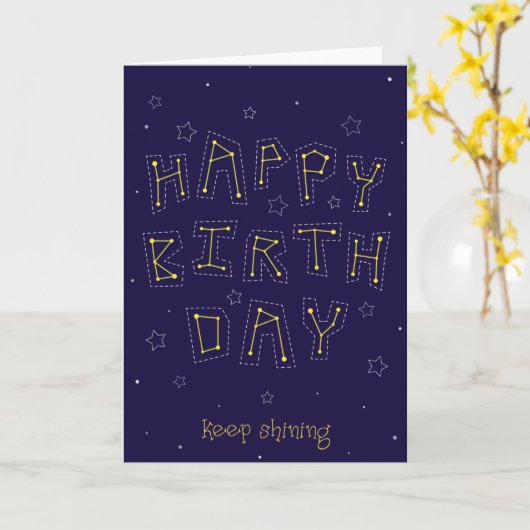 保輝く カード (黄色い花)