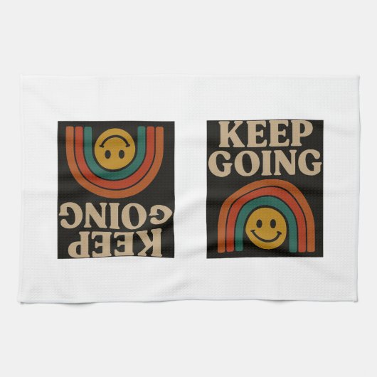 保進行：すべてのステップでのポジティブ キッチンタオル (横)