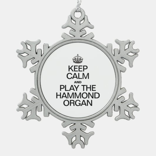 保遊の器官 スノーフレークピューターオーナメント (正面)