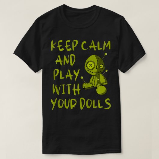 保遊人形と一緒に落ち着き異教のてブードゥーCh Tシャツ (デザイン正面)