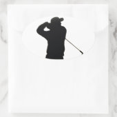 保遊落ち着いたい 楕円形シール (バッグ)