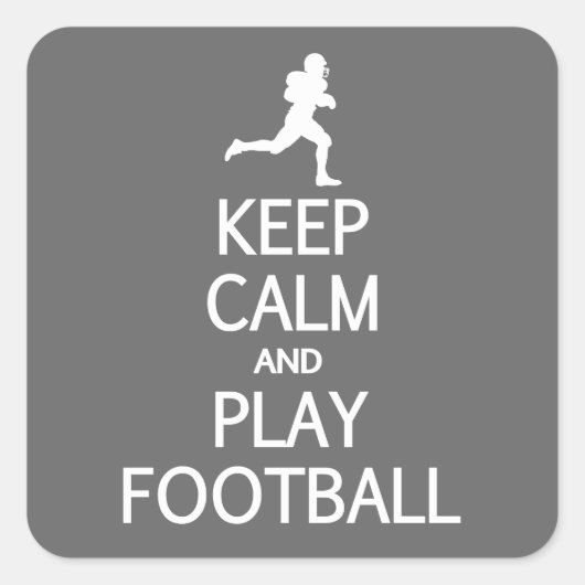 保遊Calm & Footballカスタムカラーステッカー スクエアシール (正面)