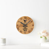 保運い ラウンド壁時計 (ホーム)