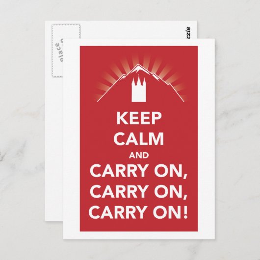 保運のカードと運の上に上のカードを落ち着け! ポストカード (正面/裏面)