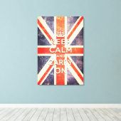保運ヴィンテージユニオン国旗 キャンバスプリント (インサイチュ (ウッドフロア))