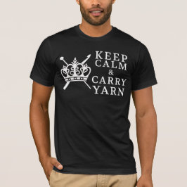 保運Calm Yarn ・クラウンのロゴ{Dark} Tシャツ