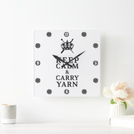 保運Calm Yarn CraftRoom スクエア壁時計