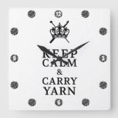 保運Calm Yarn CraftRoom スクエア壁時計 (正面)