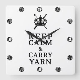 保運Calm Yarn CraftRoom スクエア壁時計