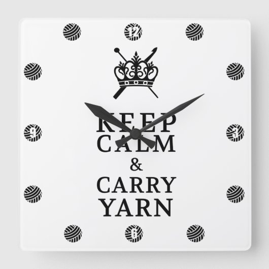 保運Calm Yarn CraftRoom スクエア壁時計 (正面)