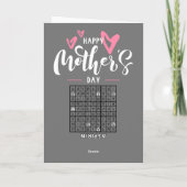 保遠くにお子さまおもしろい- Mother's Day Card カード (裏面)