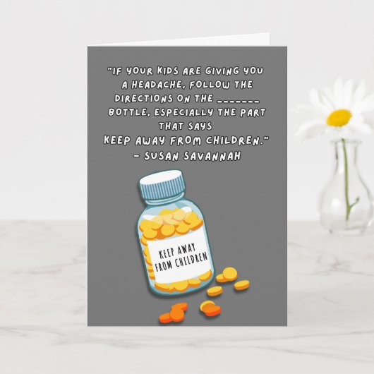 保遠くにお子さまおもしろい- Mother's Day Card カード (小さな植物)