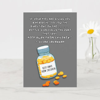 保遠くにお子さまおもしろい- Mother's Day Card カード