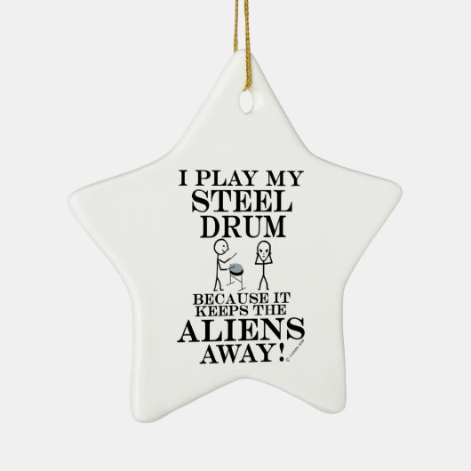 保遠くにエイリアン鋼製ドラム型セラミックオーナメント セラミックオーナメント (右)