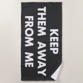 保遠くに嫌なおもしろい引用文 ビーチタオル (正面)