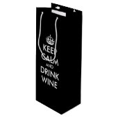 保酒の黒おもしろい抱き枕 ワインギフトバッグ (正面アングル)