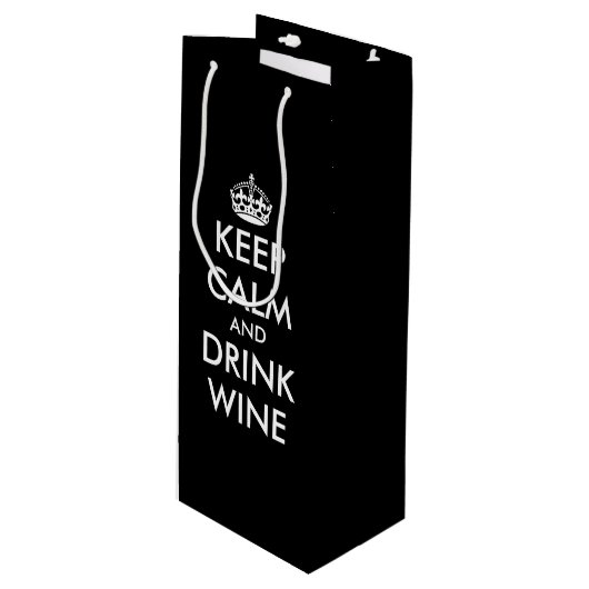 保酒の黒おもしろい抱き枕 ワインギフトバッグ (正面アングル)