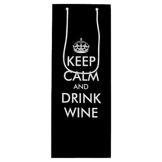 保酒の黒おもしろい抱き枕 ワインギフトバッグ (正面)