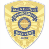 保釈と逃亡犯罪人回復バッジ シール (正面)