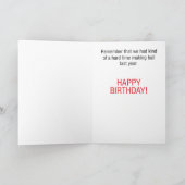 保釈にユーモアのあるなバースデー・カードをします カード (内部)