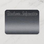 保釈スタイリッシュ保証業務用カード 名刺 (裏面)