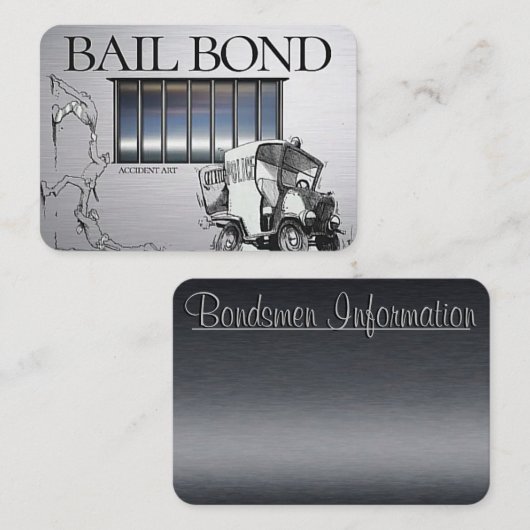 保釈スタイリッシュ保証業務用カード 名刺 (正面/裏面)