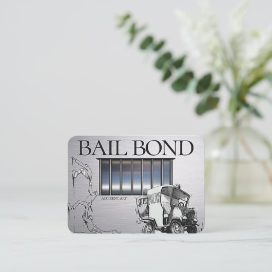 保釈スタイリッシュ保証業務用カード 名刺 (スタンド正面)