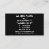 保釈ボンドスマン黒シンプル名刺 名刺 (裏面)