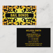 保釈ボンド日照ダマスク名刺 名刺 (正面/裏面)