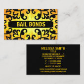 保釈ボンド日照ダマスク名刺 名刺 (正面/裏面)