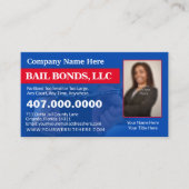 保釈保証金写真ビジネスカスタマイズカードテンプレート 名刺 (正面)