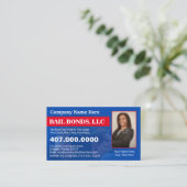 保釈保証金写真ビジネスカスタマイズカードテンプレート 名刺 (スタンド正面)