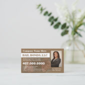 保釈保証金写真ビジネスカスタマイズカードテンプレート 名刺 (スタンド正面)