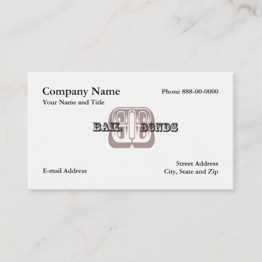 保釈債務者の名刺 名刺 (正面)