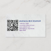 保釈執行代理人 | 白エレガント色 名刺 (裏面)