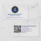 保釈執行代理人 | 白エレガント色 名刺 (正面/裏面)