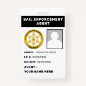 保釈執行代理店ラニヤードバッジ バッジ (正面)