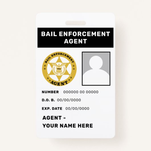 保釈執行代理店ラニヤードバッジ バッジ (正面)