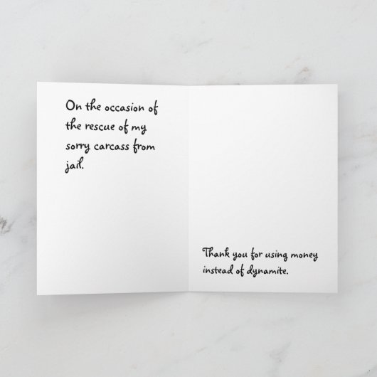 保釈感謝していのため サンキューカード (内部)