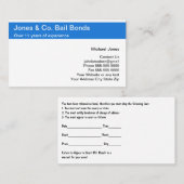 保釈結束の名刺 予約カード (正面/裏面)