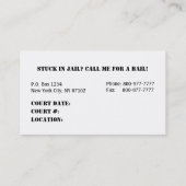 保釈結束の名刺 名刺 (裏面)