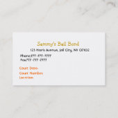 保釈結束の名刺 名刺 (裏面)