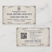 保釈送達 | クラシックヴィンテージ 名刺 (正面/裏面)