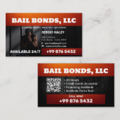 保釈送達 | ブラックレッド 名刺 (正面/裏面)