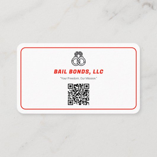 保釈送達 | 赤線 名刺 (裏面)